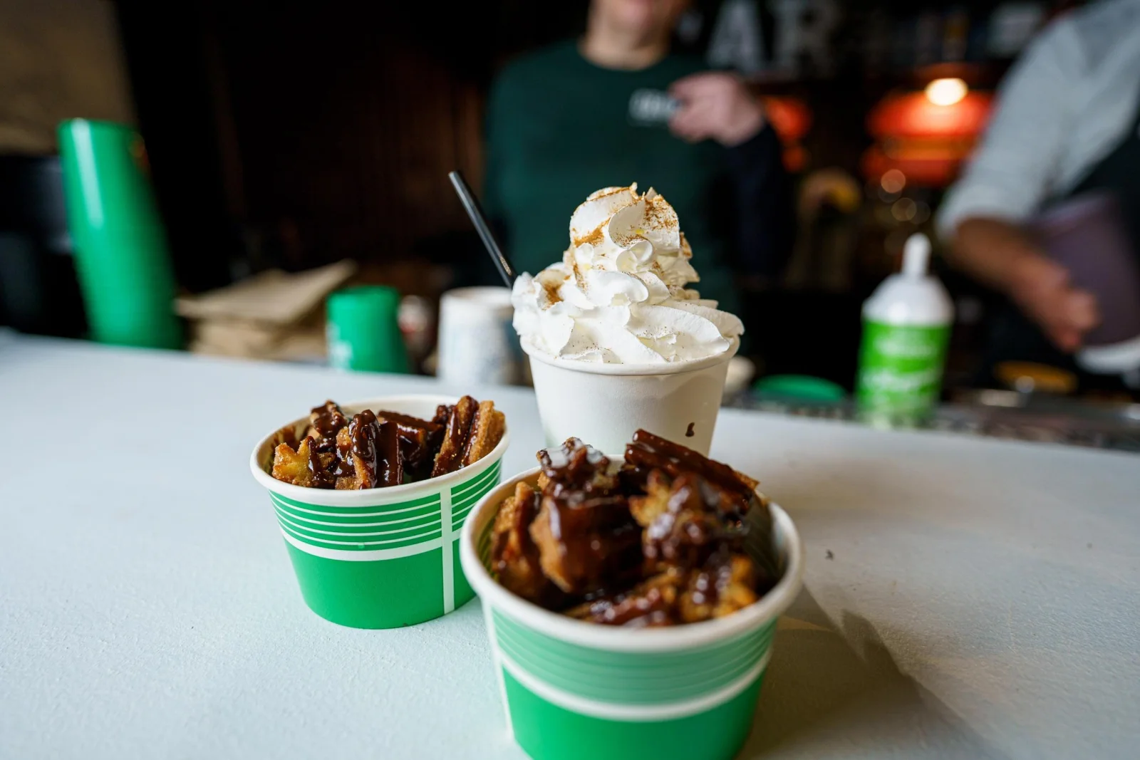 Holiday desserts and a whipped cream drink from 1920 Rodeo Cafe